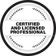 Certified and Licensed  Professional badge